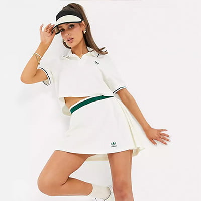 Adidas Originals 'Tennis Luxe' Logo Pleated Skirt