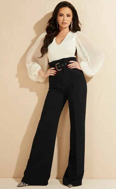 Ciera Pleated Sleeves Bodysuit Ciera Pleated Sleeves Bodysuit