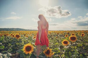 red summer dress