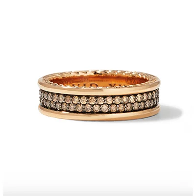 David Yurman Men's Streamline Two-Row Diamond Band Ring David Yurman Men's Streamline Two-Row Diamond Band Ring