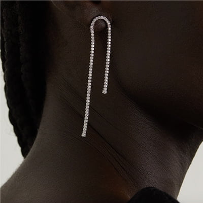 Delfina Delettrez 18-Karat White Gold Diamond Earrings Delfina Delettrez 18-Karat White Gold Diamond Earrings