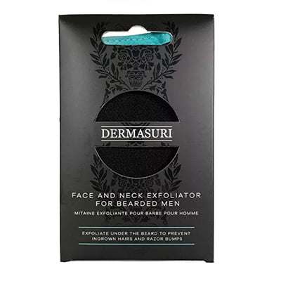 DERMASURI Face and Neck Exfoliator for Bearded Men