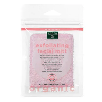 Earth Therapeutics Pink Exfoliating Facial Mitt
