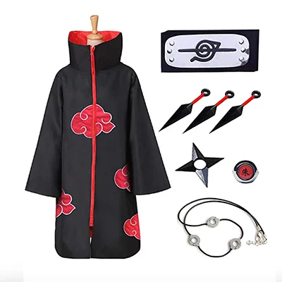 Unisex Akatsuki Cloak Naruto Cosplay Costume Unisex Akatsuki Cloak Naruto Cosplay Costume