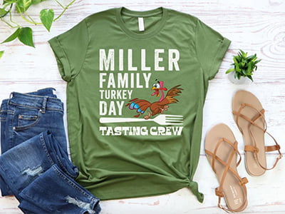 Customizable Turkey Day Cooking Crew Shirts