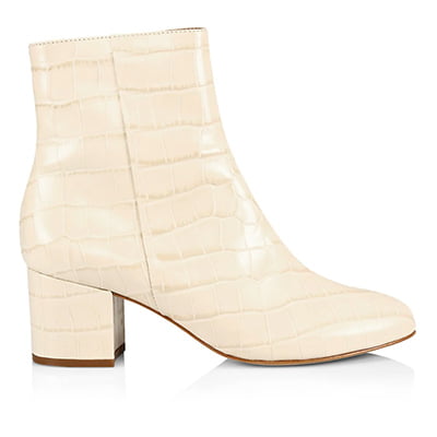 Schutz Lupe Croc-Embossed Leather Booties