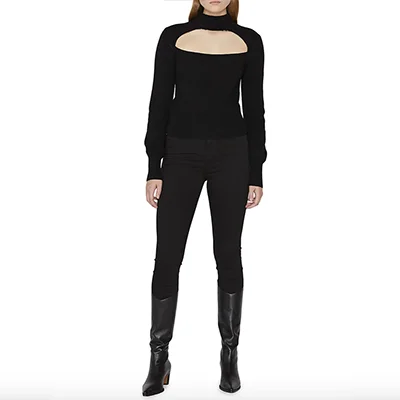 Frame Cut-Out Turtleneck Cashmere-Blend Sweater Frame Cut-Out Turtleneck Cashmere-Blend Sweater