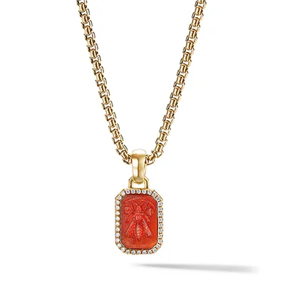 David Yurman Petrvs Bee Charm Carnelian Necklace David Yurman Petrvs Bee Charm Carnelian Necklace