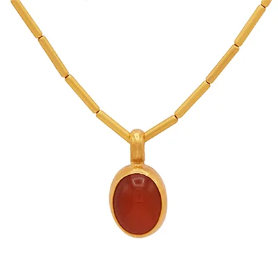 Gurhan Vertigo 24K Yellow Gold and Carnelian Necklace Gurhan Vertigo 24K Yellow Gold and Carnelian Necklace