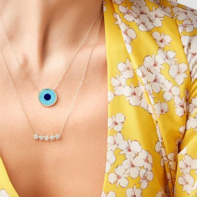 Jennifer Meyer Mini Evil Eye Necklace