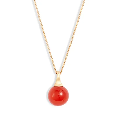 Marco Bicego Africa Boules Pendant Carnelian Necklace Marco Bicego Africa Boules Pendant Carnelian Necklace