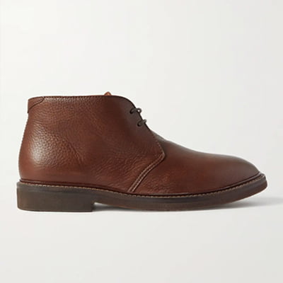BRUNELLO CUCINELLI Textured-Leather Desert Boots