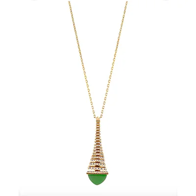 Cleo by Marli Rev Jade & Diamond Pendant Necklace Cleo by Marli Rev Jade & Diamond Pendant Necklace