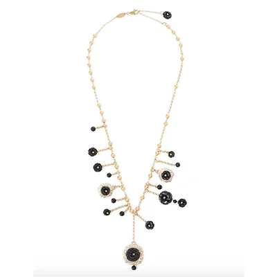 Dolce & Gabbana 18kt Yellow Gold Rose Jade Necklace Dolce & Gabbana 18kt Yellow Gold Rose Jade Necklace