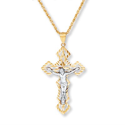 Kay Jewelers Gold Crucifix Necklace for Men