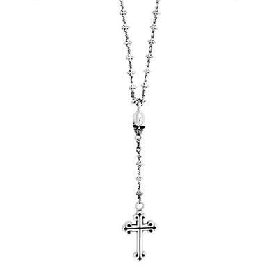 King Baby Studio Sterling Silver Cross Rosary