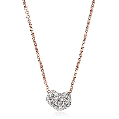 Monica Vinader Nura Diamond Heart Necklace