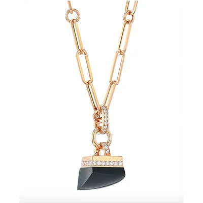 Roberto Coin Sauvage Prive Pave Diamond & Black Jade Necklace Roberto Coin Sauvage Prive Pave Diamond & Black Jade Necklace
