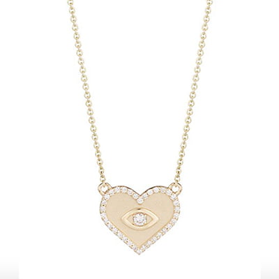 Sydney Evan 14K Gold & Diamond Heart Necklace