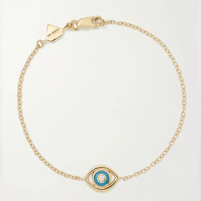 Alison Lou Evil Eye 14K Gold, Enamel & Diamond Bracelet Alison Lou Evil Eye 14K Gold, Enamel & Diamond Bracelet