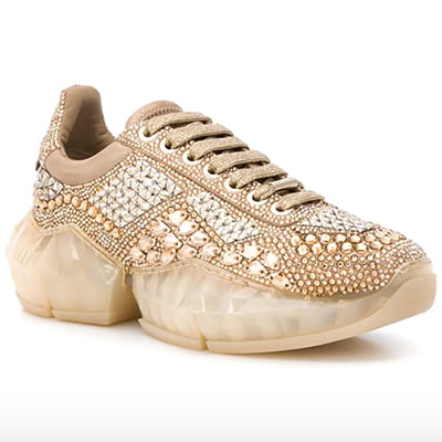 Diamond Crystal-Embellished Sneakers Diamond Crystal-Embellished Sneakers