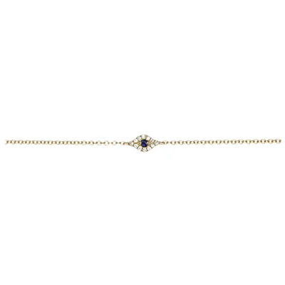 EF Collection Diamond & Sapphire Evil Eye Chain Bracelet EF Collection Diamond & Sapphire Evil Eye Chain Bracelet