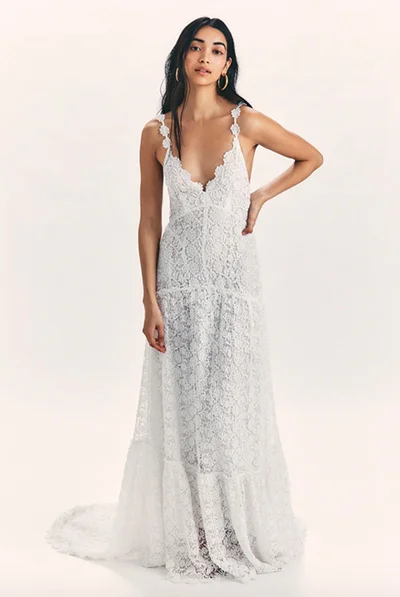 LoveShackFancy Celestia Silk Gown LoveShackFancy Celestia Silk Gown