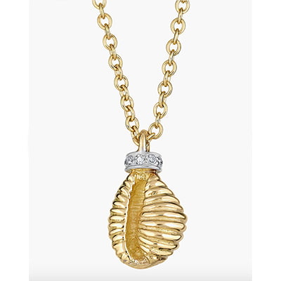 Renna Diamond Thread & Shell Necklace