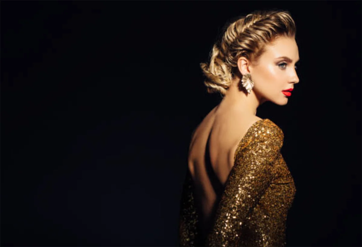 gold dress