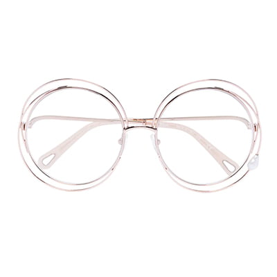 Chloe Eyewear Carlina Pearl Round-Frame Glasses