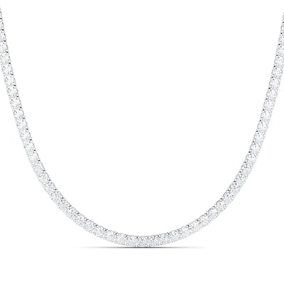 HauteCarat Lab-Created Diamond Tennis Necklace