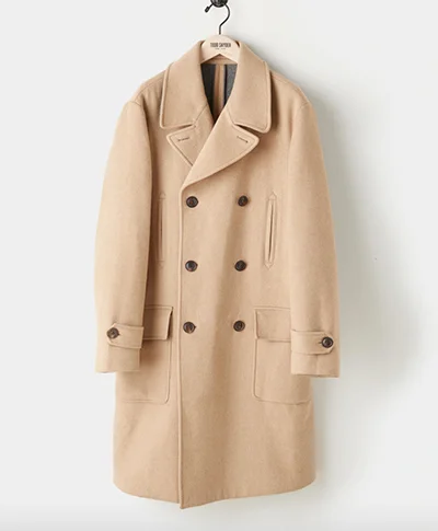 Italian Wool Double Breasted Officer Topcoat Italian Wool Double Breasted Officer Topcoat