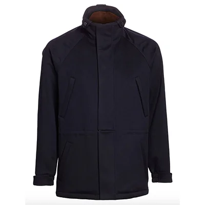 Loro Piana Icer Woven Storm Peacoat Loro Piana Icer Woven Storm Peacoat