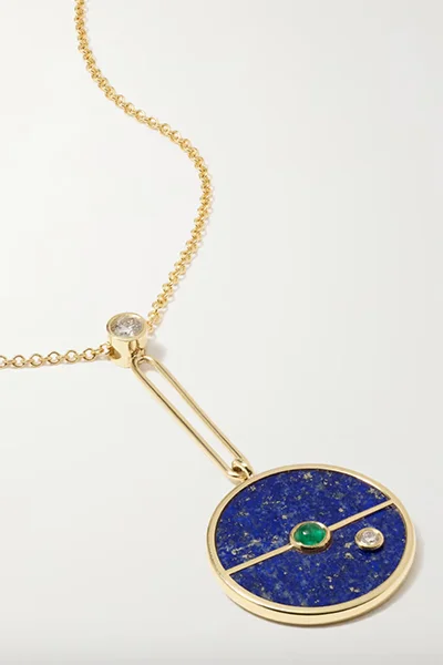Retrouvai Compass 14K Gold Multi-Stone Necklace Retrouvai Compass 14K Gold Multi-Stone Necklace