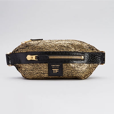 Tom Ford Sofya Metallic Mohair Belt Bag