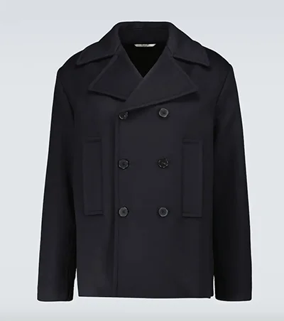 Valentino Double-Breasted Wool Peacoat Valentino Double-Breasted Wool Peacoat