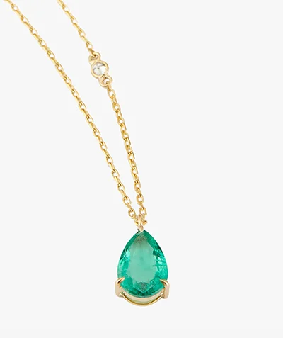 Yi Collection Dewdrop Emerald Pendant Necklace Yi Collection Dewdrop Emerald Pendant Necklace