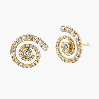 ARK Fine Jewelry Diamond-Trim Destiny Stud Earrings