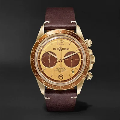 Bellytanker 'El Mirage' The Rake x Revolution Limited-Edition Automatic Chronograph Bronze & Leather Watch Bellytanker 'El Mirage' The Rake x Revolution Limited-Edition Automatic Chronograph Bronze & Leather Watch