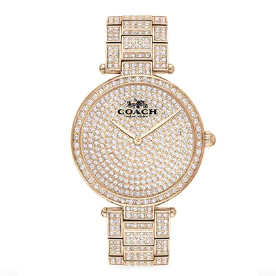 Coach Park Swarovski Crystal Carnation Analog Watch Coach Park Swarovski Crystal Carnation Analog Watch