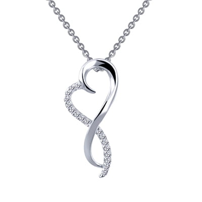 Lafonn Simulated Diamond Infinity Heart Pendant Necklace