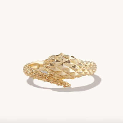 Mejuri 14K Yellow Gold Snake Ring