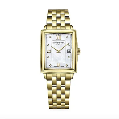 Raymond Weil Toccata Gold Stainless Steel & Diamond Bracelet Watch_ Raymond Weil Toccata Gold Stainless Steel & Diamond Bracelet Watch