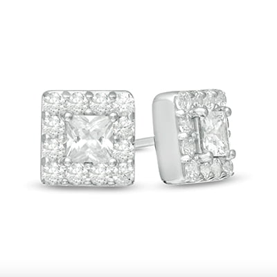 Vera Wang Men Square-Cut Diamond Stud Earrings