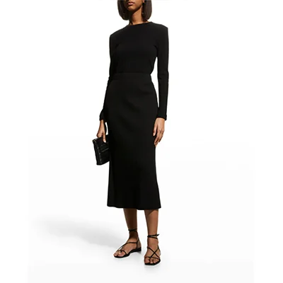 Vince Ribbed Midi Skirt Vince Ribbed Midi Skirt