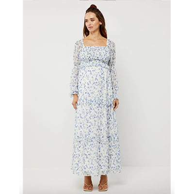 A Pea in the Pod Floral Maxi Maternity Dress
