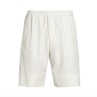 Alexander McQueen Flat-Front Cotton Shorts