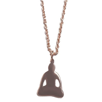 House of Marlow Pink Gold Buddha Necklace1