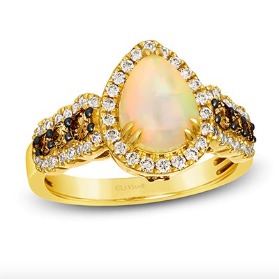 Le Vian 14K Honey Gold Diamond & Opal Ring