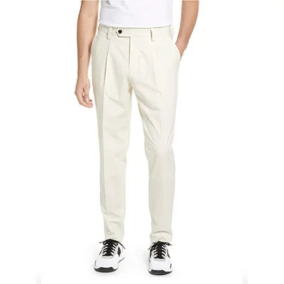 Perlin Stretch Cotton-Blend Pleated Dress Pants Perlin Stretch Cotton-Blend Pleated Dress Pants